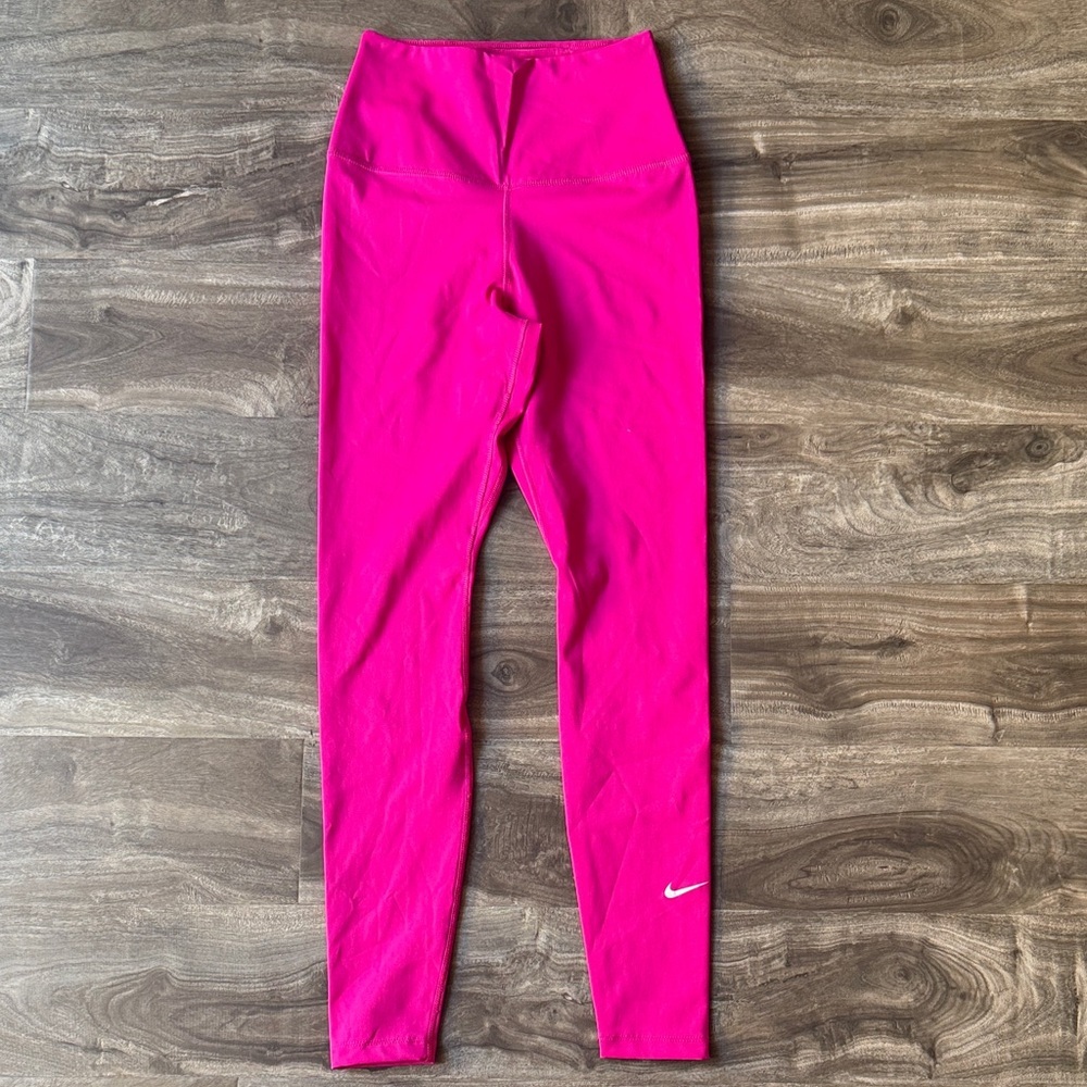 Nike Dri-Fit Hot Pink High Waisted Leggings XS Bright Pink